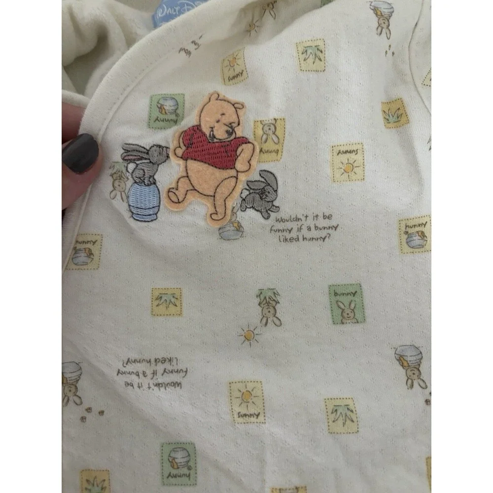 Vintage Winnie The Pooh Wearable Blanket Cotton Sleepsack 0-6 Months